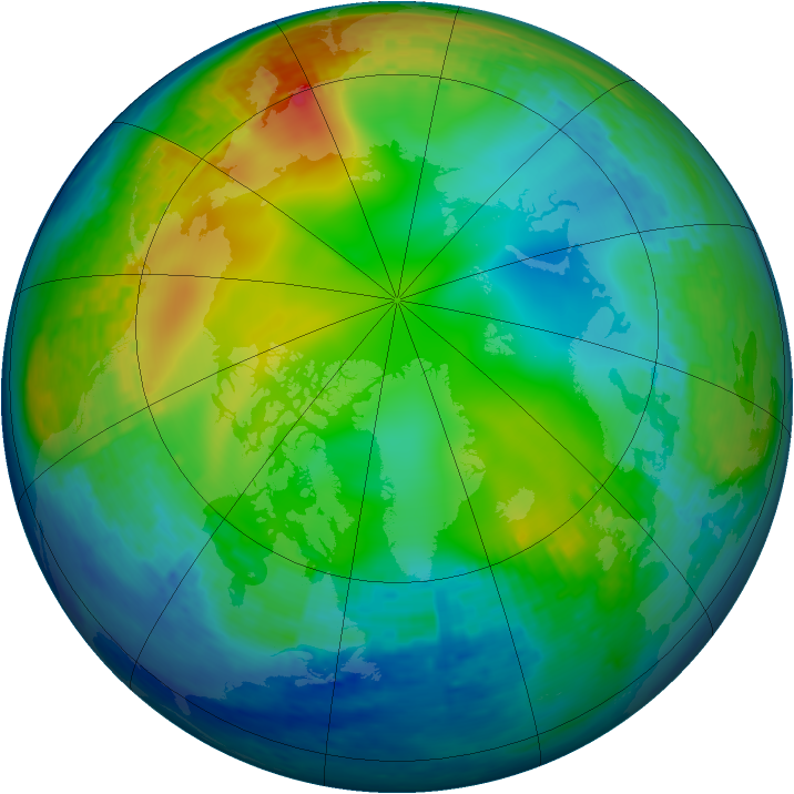 Arctic ozone map for 02 December 2001